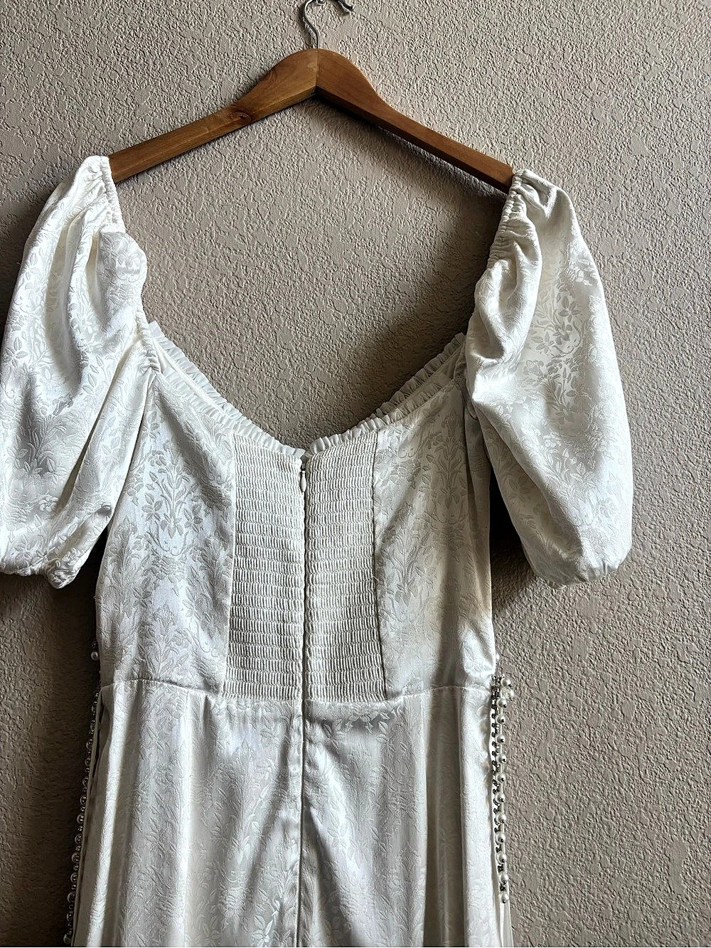 ANTHROPOLOGIE V CHAPMAN MIDI DRESS White Floral Maxi Dress Size 6 - Picture 3 of 6